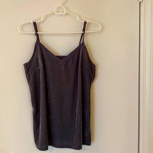 Dark Blue Banana Republic Velvet Top